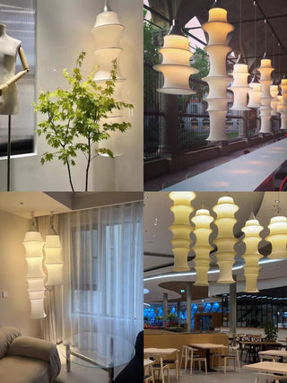Tiered Column Pendant Light-Neutral Decor