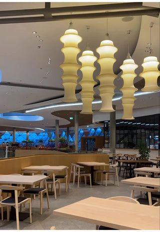 Tiered Column Pendant Light-Neutral Decor