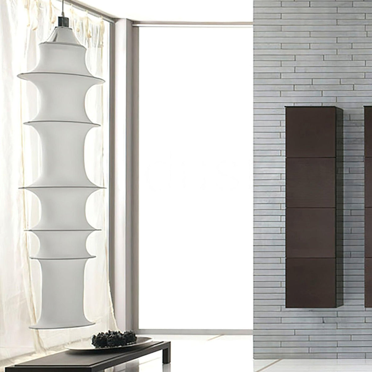 Tiered Column Pendant Light-Neutral Decor