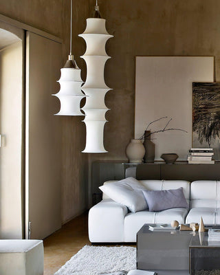 Tiered Column Pendant Light-Neutral Decor