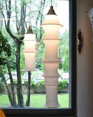 Tiered Column Pendant Light-Neutral Decor