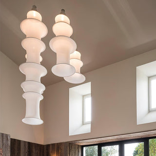 Tiered Column Pendant Light-Neutral Decor