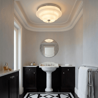 Tiered Glass Ceiling Light-Neutral Decor