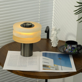 Pryt Lampe de Table en Albâtre Obélisque