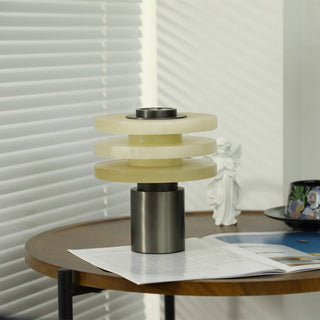 Pryt Lampe de Table en Albâtre Obélisque