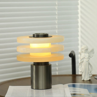 Pryt Lampe de Table en Albâtre Obélisque