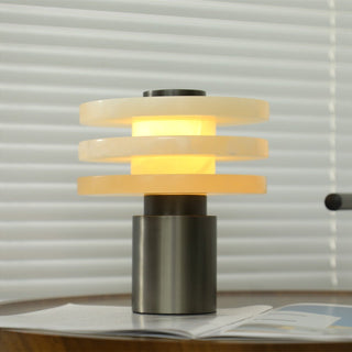 Pryt Lampe de Table en Albâtre Obélisque
