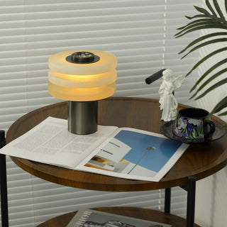 Pryt Lampe de Table en Albâtre Obélisque