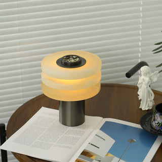 Pryt Lampe de Table en Albâtre Obélisque