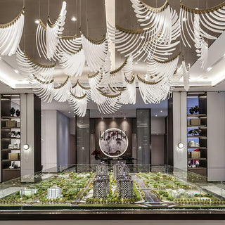 Tiered Lustre Palmettes Luxueux Postmoderne