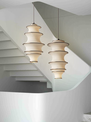 Tiered Wave Pendant Light-Neutral Decor