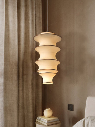 Tiered Wave Pendant Light-Neutral Decor