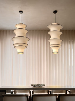 Tiered Wave Pendant Light-Neutral Decor