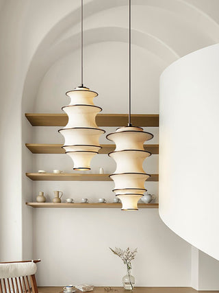 Tiered Wave Pendant Light-Neutral Decor
