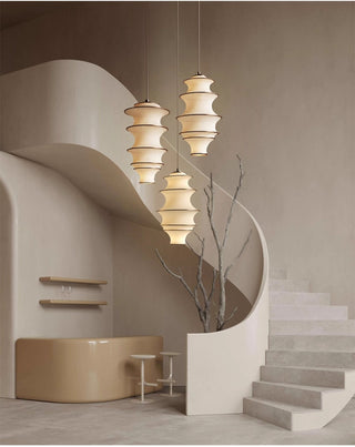 Tiered Wave Pendant Light-Neutral Decor