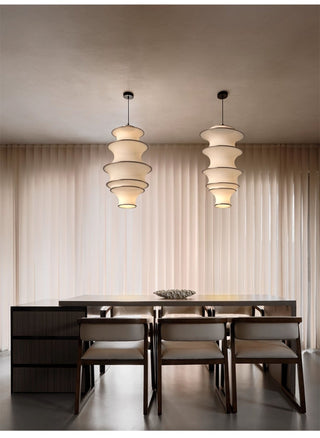 Tiered Wave Pendant Light-Neutral Decor