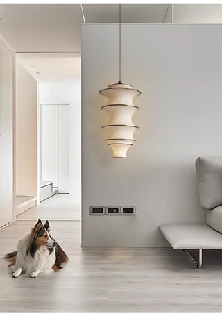 Tiered Wave Pendant Light-Neutral Decor