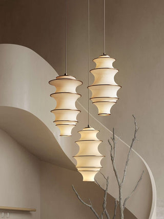 Tiered Wave Pendant Light-Neutral Decor
