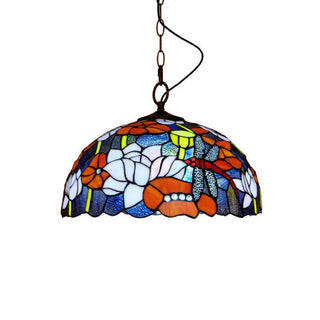 Tiffany Vintage Art LED Suspension Verre Chambre À Coucher