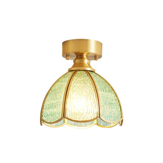 Solara Lumière de Plafond Vintage Florale en Vitrail-Luire