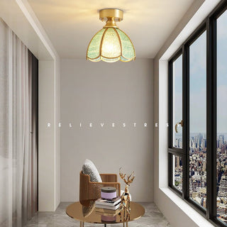 Solara Lumière de Plafond Vintage Florale en Vitrail-Luire
