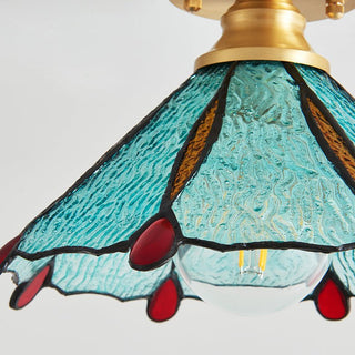 Solara Lumière de Plafond Vintage Florale en Vitrail-Luire