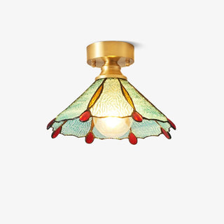 Solara Lumière de Plafond Vintage Florale en Vitrail-Luire