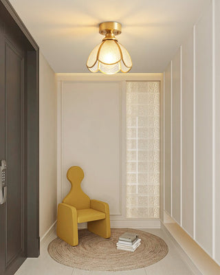 Solara Lumière de Plafond Vintage Florale en Vitrail-Luire