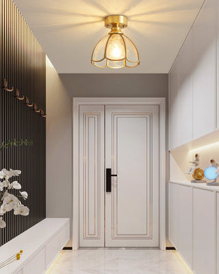 Solara Lumière de Plafond Vintage Florale en Vitrail-Luire