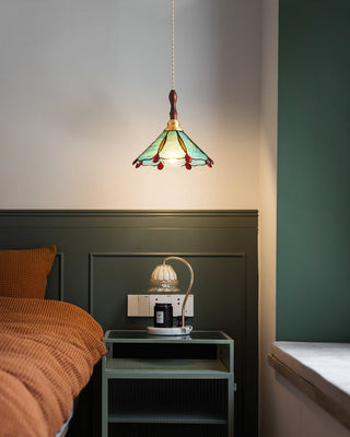 Floraner Suspension Lampe en Laiton et Verre