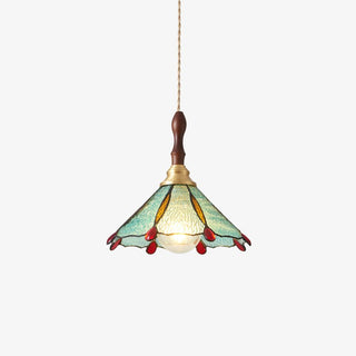 Floraner Suspension Lampe en Laiton et Verre