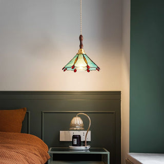Floraner Suspension Lampe en Laiton et Verre