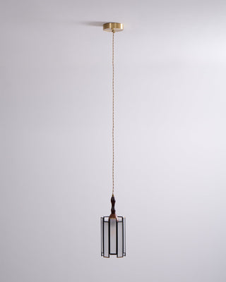 Florace Suspension Vintage en Bois et Verre