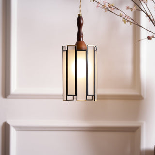 Florace Suspension Vintage en Bois et Verre
