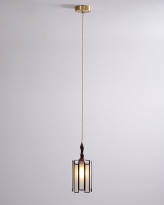 Florace Suspension Vintage en Bois et Verre