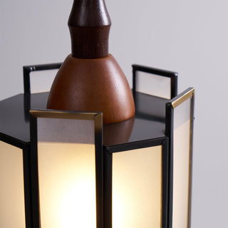 Florace Suspension Vintage en Bois et Verre