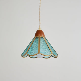Florace Suspension Vintage en Bois et Verre