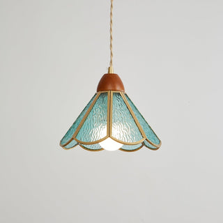 Florace Suspension Vintage en Bois et Verre