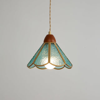 Florace Suspension Vintage en Bois et Verre