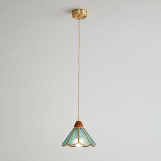 Florace Suspension Vintage en Bois et Verre