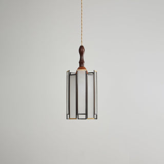 Florace Suspension Vintage en Bois et Verre