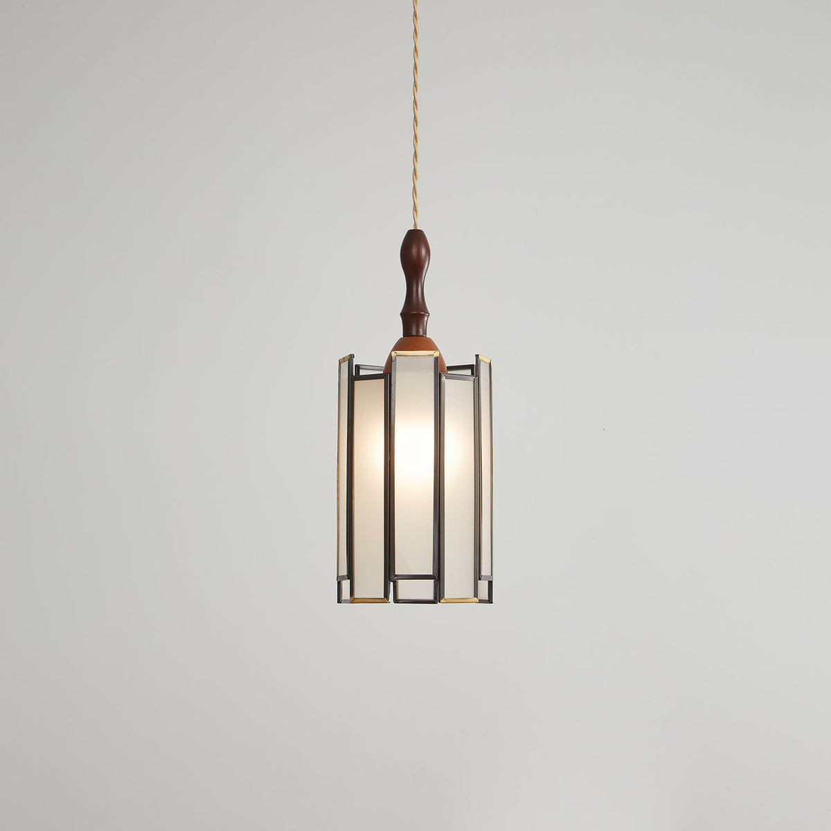 Florace Suspension Vintage en Bois et Verre