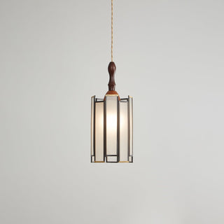Florace Suspension Vintage en Bois et Verre