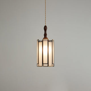 Florace Suspension Vintage en Bois et Verre