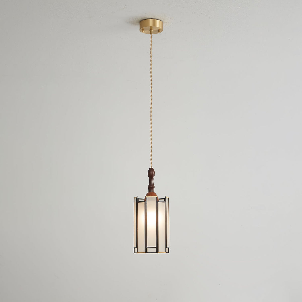 Florace Suspension Vintage en Bois et Verre