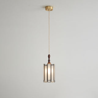 Florace Suspension Vintage en Bois et Verre