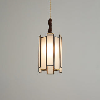 Florace Suspension Vintage en Bois et Verre