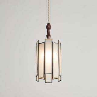 Florace Suspension Vintage en Bois et Verre