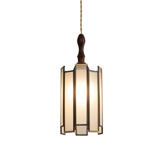 Florace Suspension Vintage en Bois et Verre