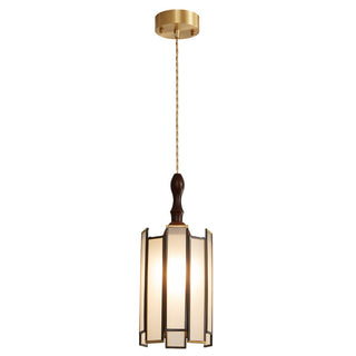 Florace Suspension Vintage en Bois et Verre